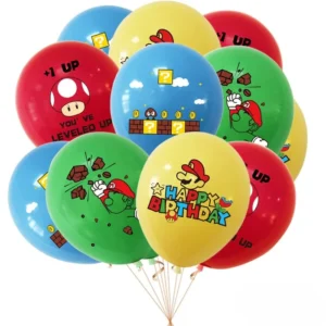 mario birthday party balloons