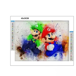 mario bros diamond painting
