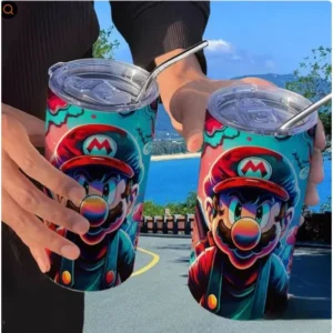 mario tumbler with straw