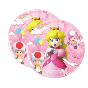 peach birthday plates