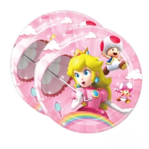peach birthday plates