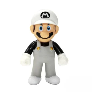 black and white mario figure