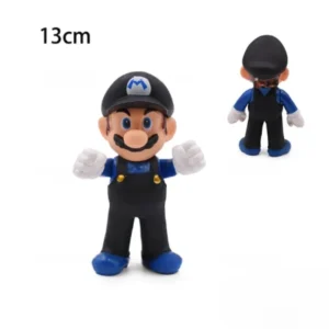 blue and black mario figure