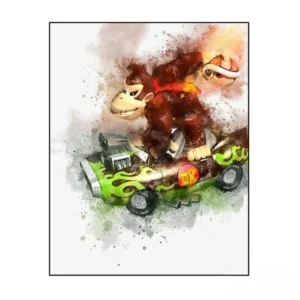 donkey kong mario kart poster