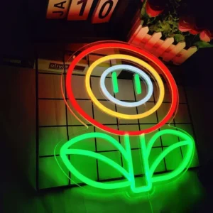 fire flower neon sign