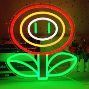 fire flower neon sign