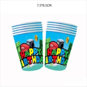 mario birthday cups