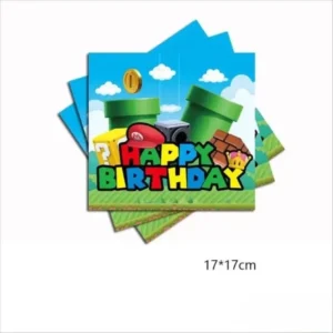 mario birthday napkins