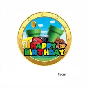 mario birthday plates