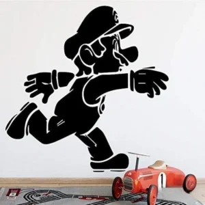 mario black and white wall decals