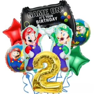 mario bros anniversary balloons