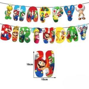 mario happy birthday banner