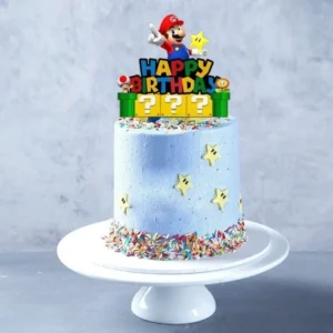 mario happy birthday cake topper
