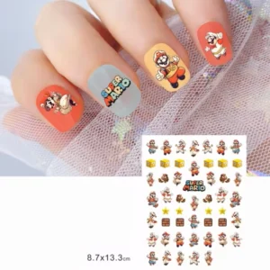 mario nail stickers