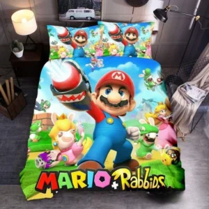 mario rabbids bedding set