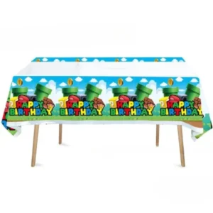 super mario birthday table cloth