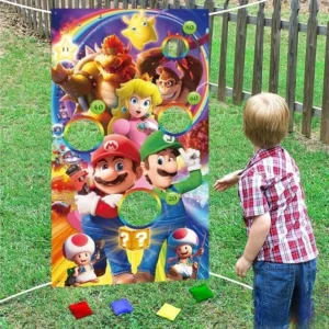 super mario bros movie bean bag game