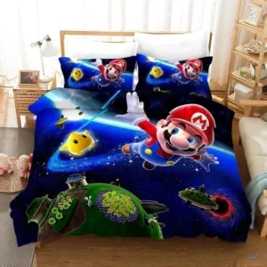 super mario galaxy bedding set