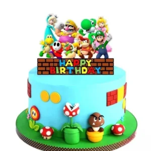 super mario happy birthday cake topper