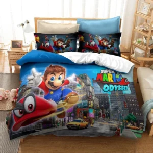 super mario odyssey bedding set