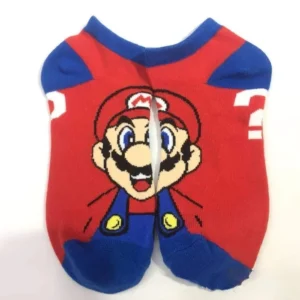 blue and red mario bros socks