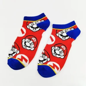 blue and red mario socks