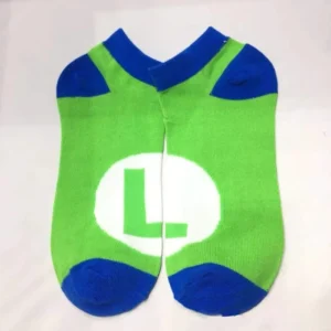 luigi l green and blue socks