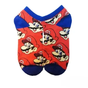 mario head red and blue socks