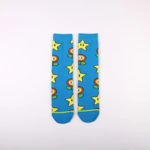mario power ups colorful socks