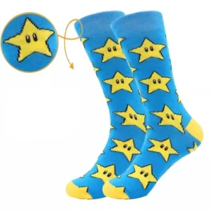 mario yellow stars socks