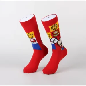 retro mario red socks